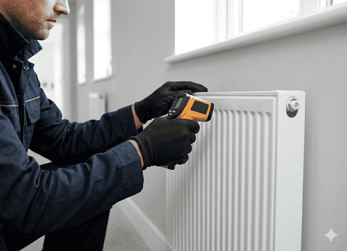 Central heating radiator installation in Croydon and South London
